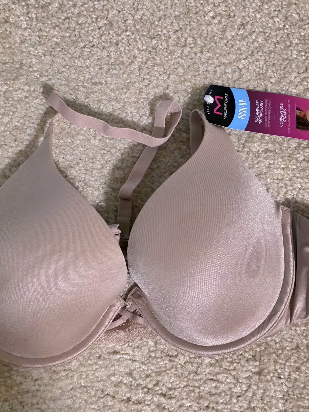 Maidenform Light Blush Push-Up Bra with Smooth Cups Size 34A